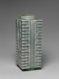 Vase in Shape of Neolithic Jade Cong Southern Song dynasty (1127–1279) 12th–13th century China